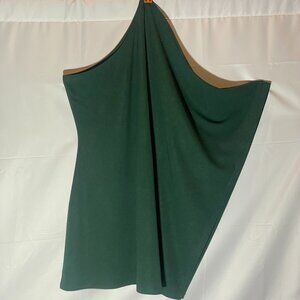Jhsnjnr Emerald Green Batwing Sleeve One Shoulder Cocktail Mini Dress Size S